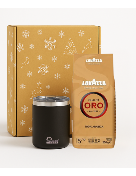 Zestaw świąteczny Lavazza Oro 250g kubek Gump czarny