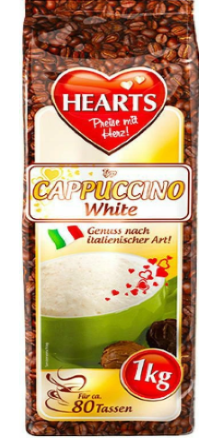 HEARTS Cappuccino White 1kg rozpuszczalne
