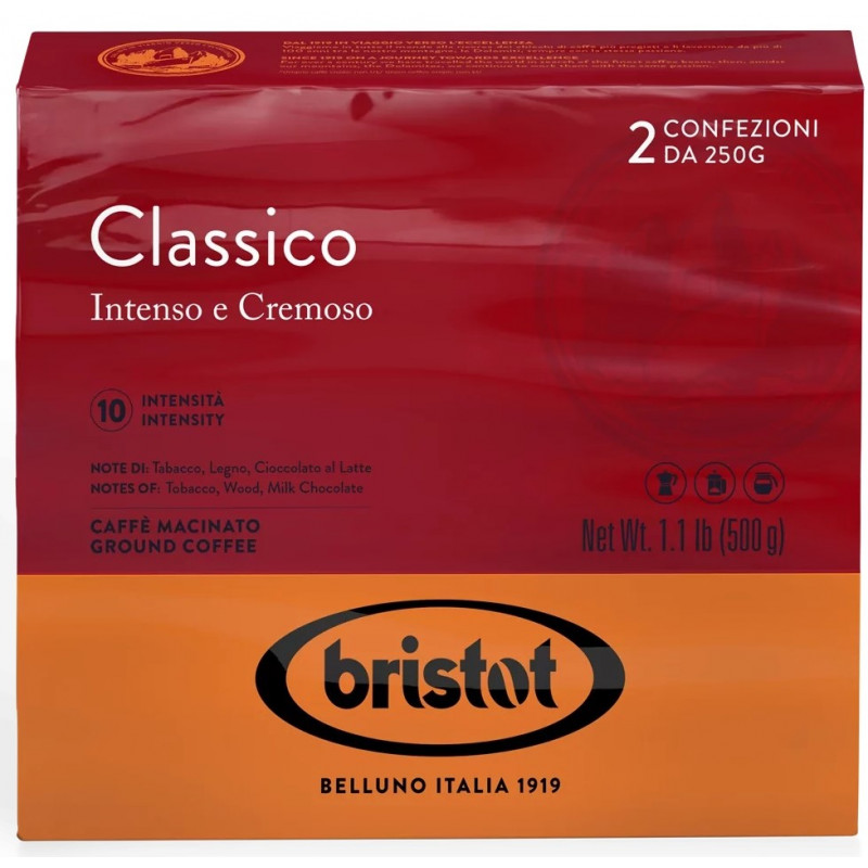 BRISTOT CLASSICO - Kawa mielona 2*250g