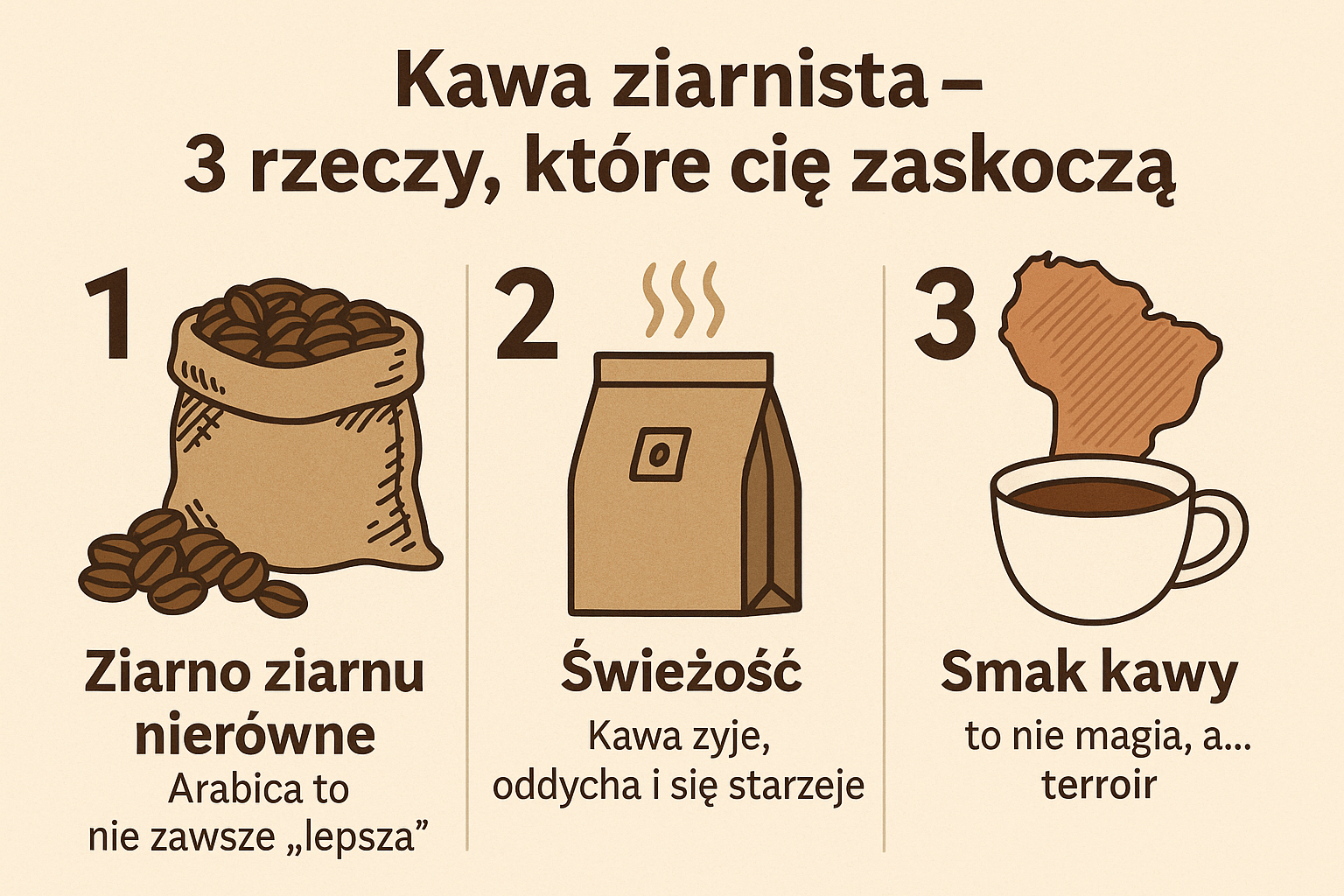 Kawa ziarnista – 3 rzeczy, które cię zaskoczą