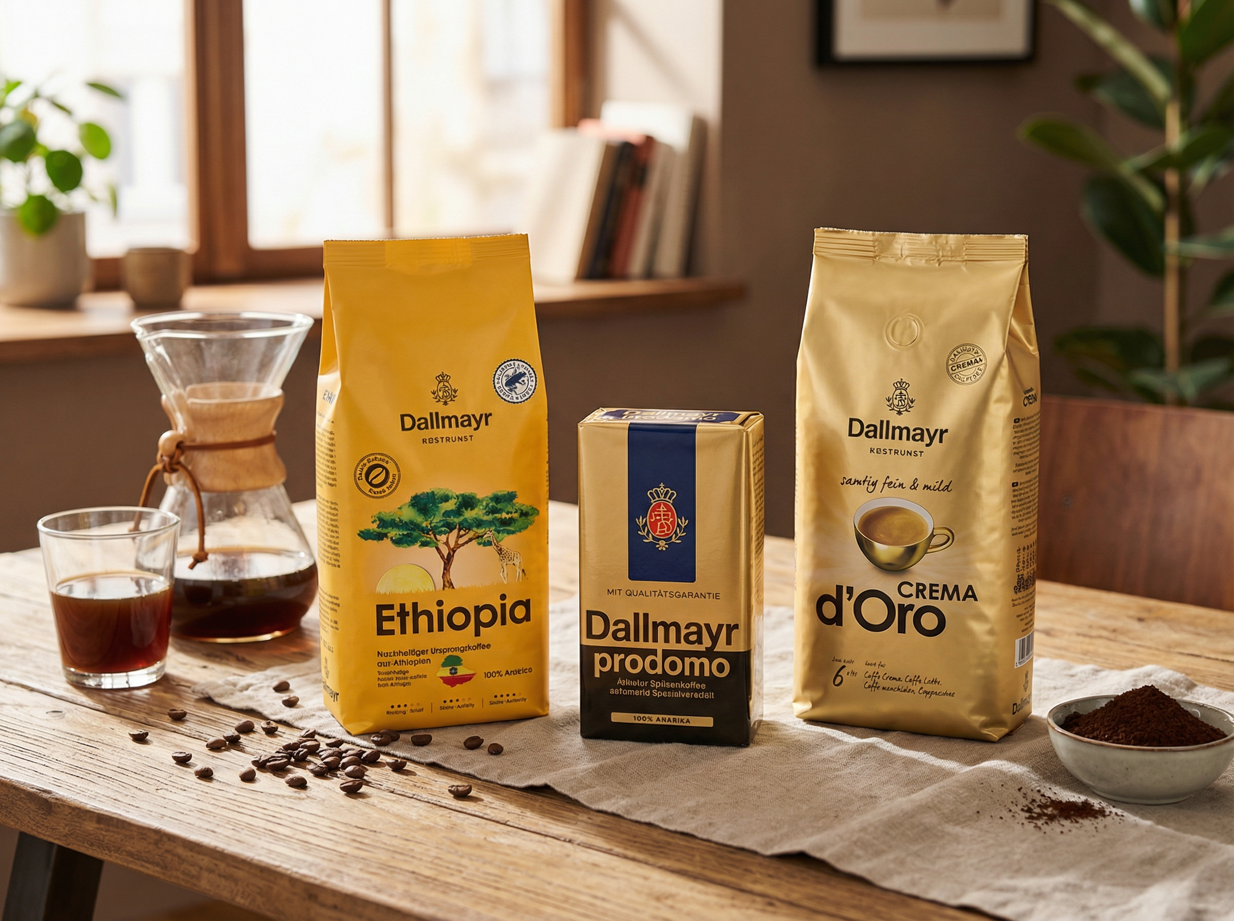Dallmayr Crema d’Oro, Prodomo, Ethiopia – mocne trio w Żyrafka.eu